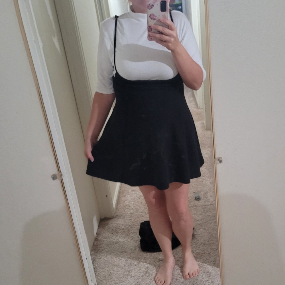 Plus Size Suspender Skirt